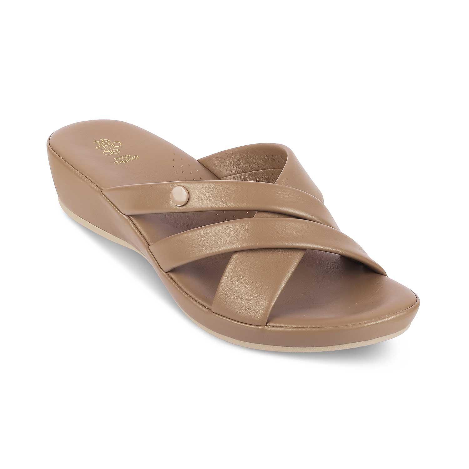 Tresmode Ocomf Camel Women's Casual Platform Flats - Tresmode