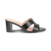 Tresmode Rovero Black Women's Dress Block Heel Sandals - Tresmode