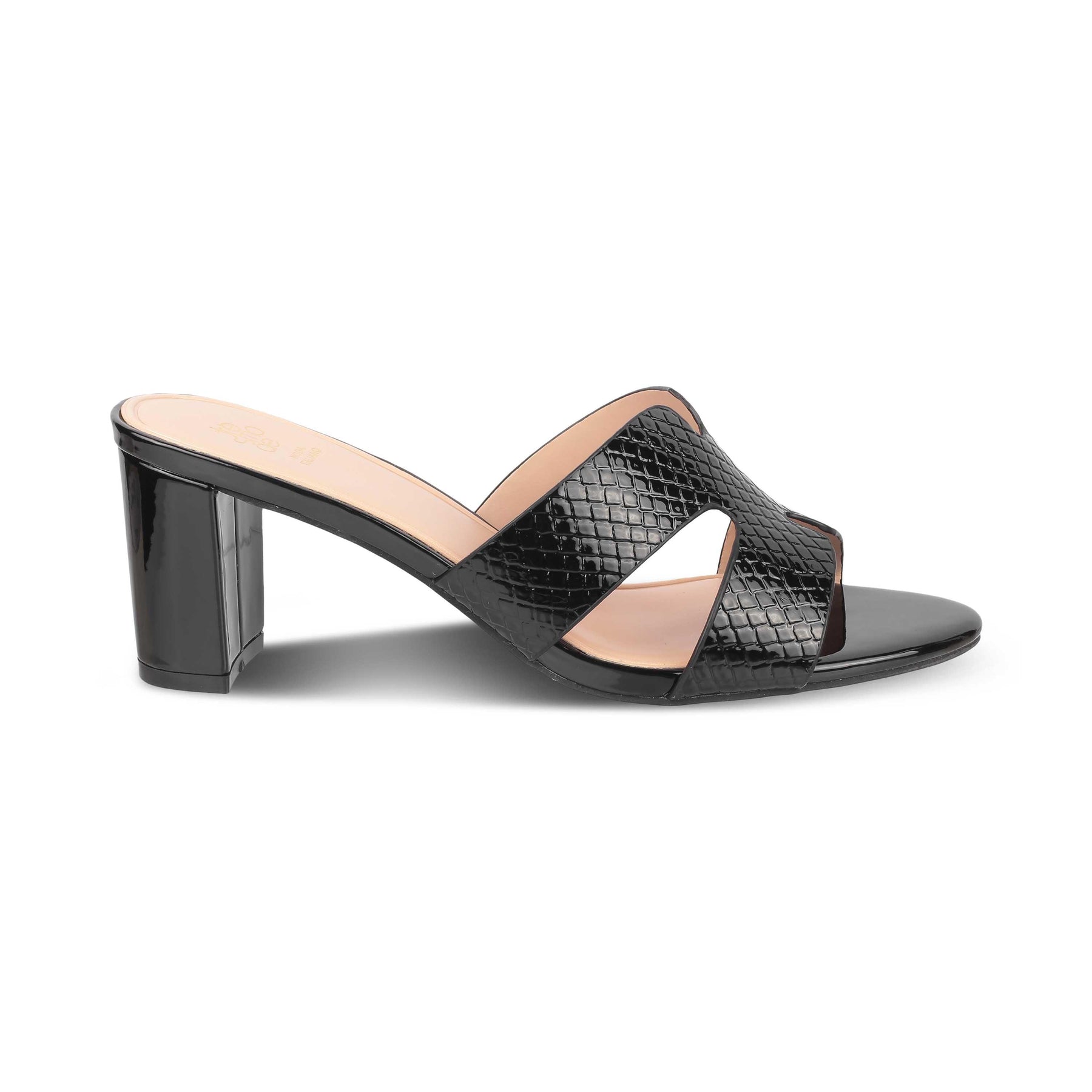 Tresmode Rovero Black Women's Dress Block Heel Sandals - Tresmode