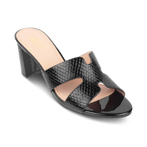 Tresmode Rovero Black Women's Dress Block Heel Sandals - Tresmode