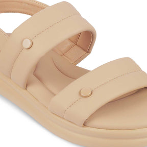 Tresmode Sanform Camel Women's Casual Platform Flats - Tresmode