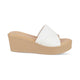 Tresmode Sedge White Women's Dress Wedge Sandals