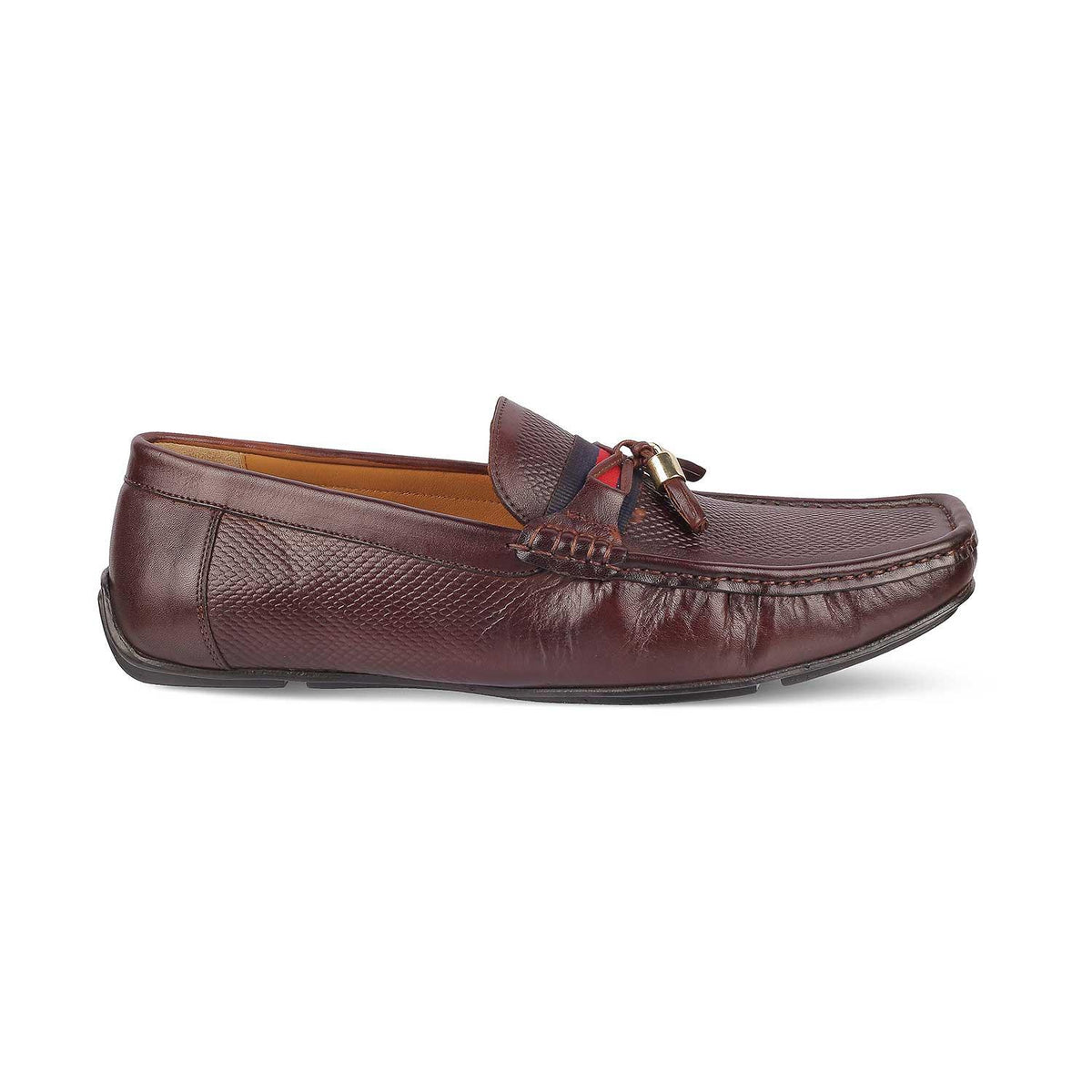 Tresmode Sotas Brown Men's Leather Driving Loafers - Tresmode