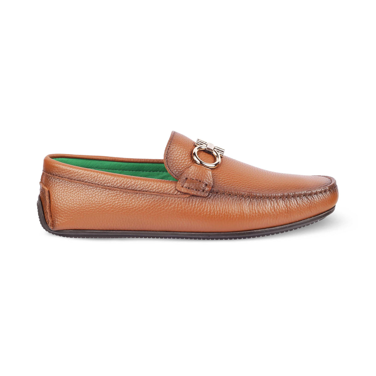 Tresmode Stpierre Camel Men's Leather Driving Loafers - Tresmode