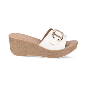 Tresmode Tredge White Women's Dress Wedge Sandals - Tresmode