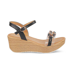 Tresmode Trwedge Black Women's Dress Wedge Sandals - Tresmode