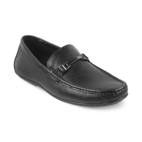 The Abianca Black Men's Leather Driving Loafers Tresmode - Tresmode