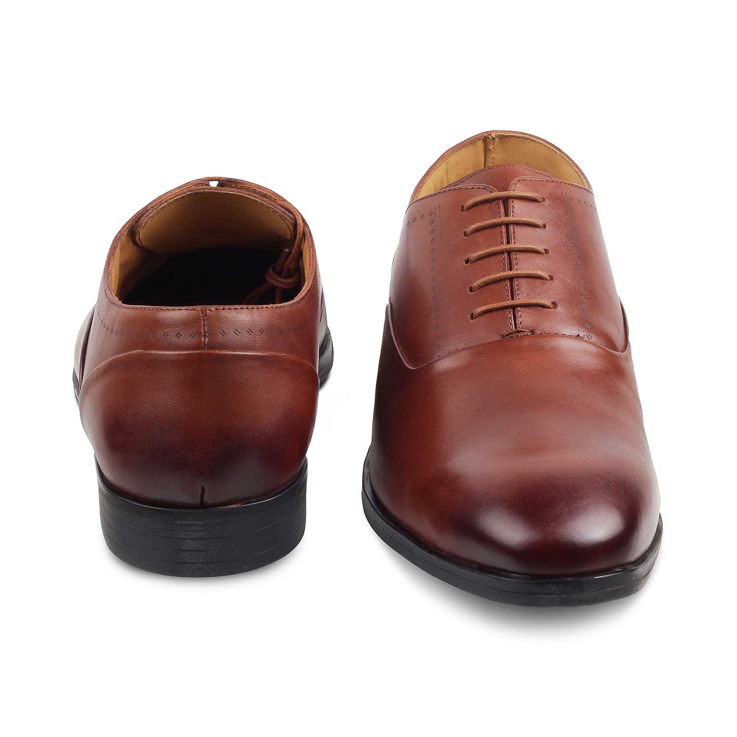 The Aford Tan Men's Leather Lace Ups Tresmode - Tresmode