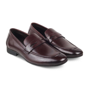 The Apenny Brown Men's Leather Penny Loafers Tresmode - Tresmode