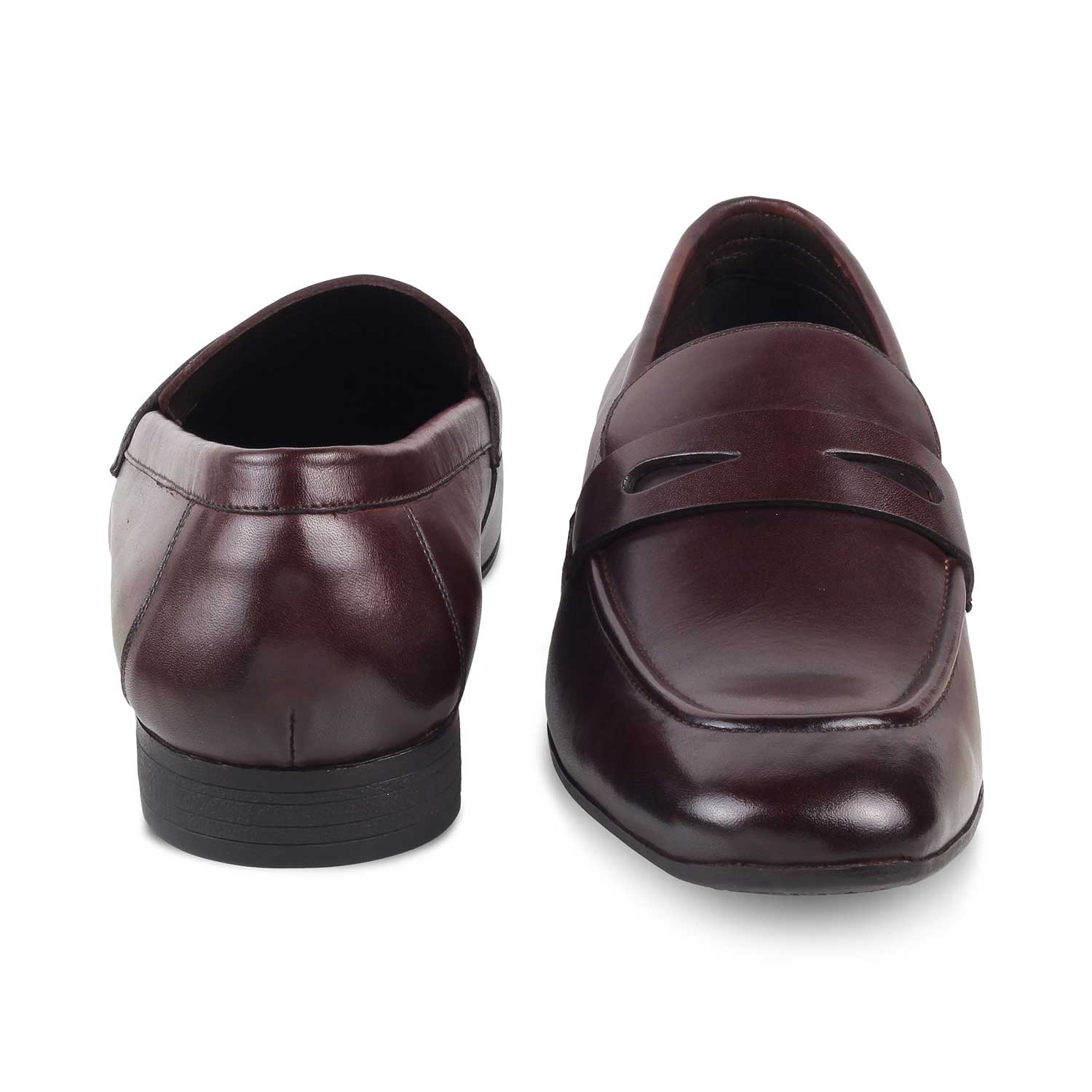 The Apenny Brown Men's Leather Penny Loafers Tresmode - Tresmode