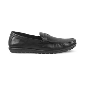 The Argento Black Men's Leather Loafers Tresmode - Tresmode