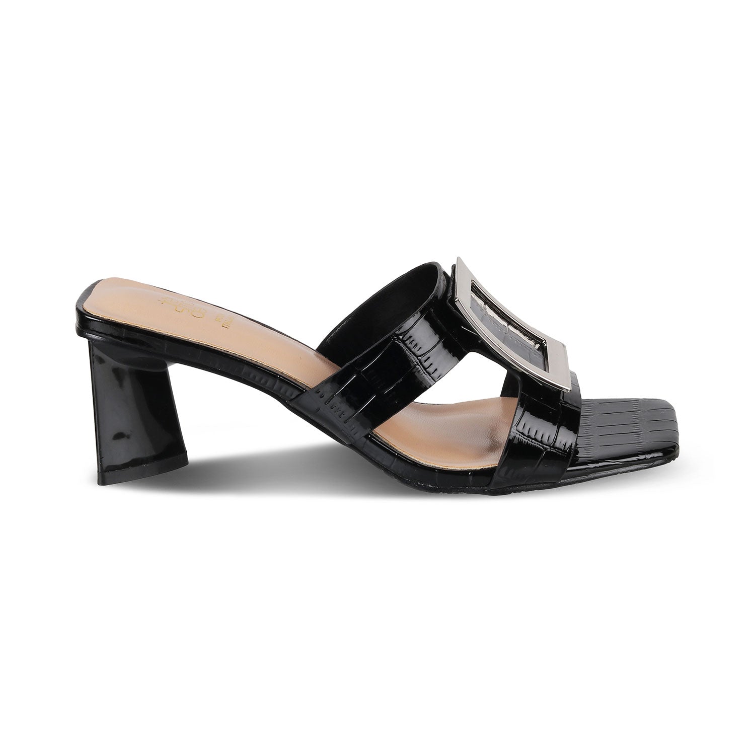 The Bath Black Women's Dress Block Heel Sandals Tresmode - Tresmode