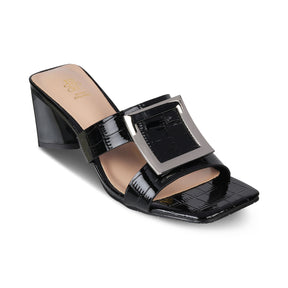 The Bath Black Women's Dress Block Heel Sandals Tresmode - Tresmode