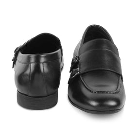 The Bern Black Men's Double Monk Shoes Tresmode - Tresmode