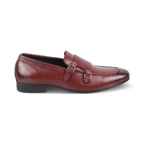 The Bern Brown Men's Double Monk Shoes Tresmode - Tresmode