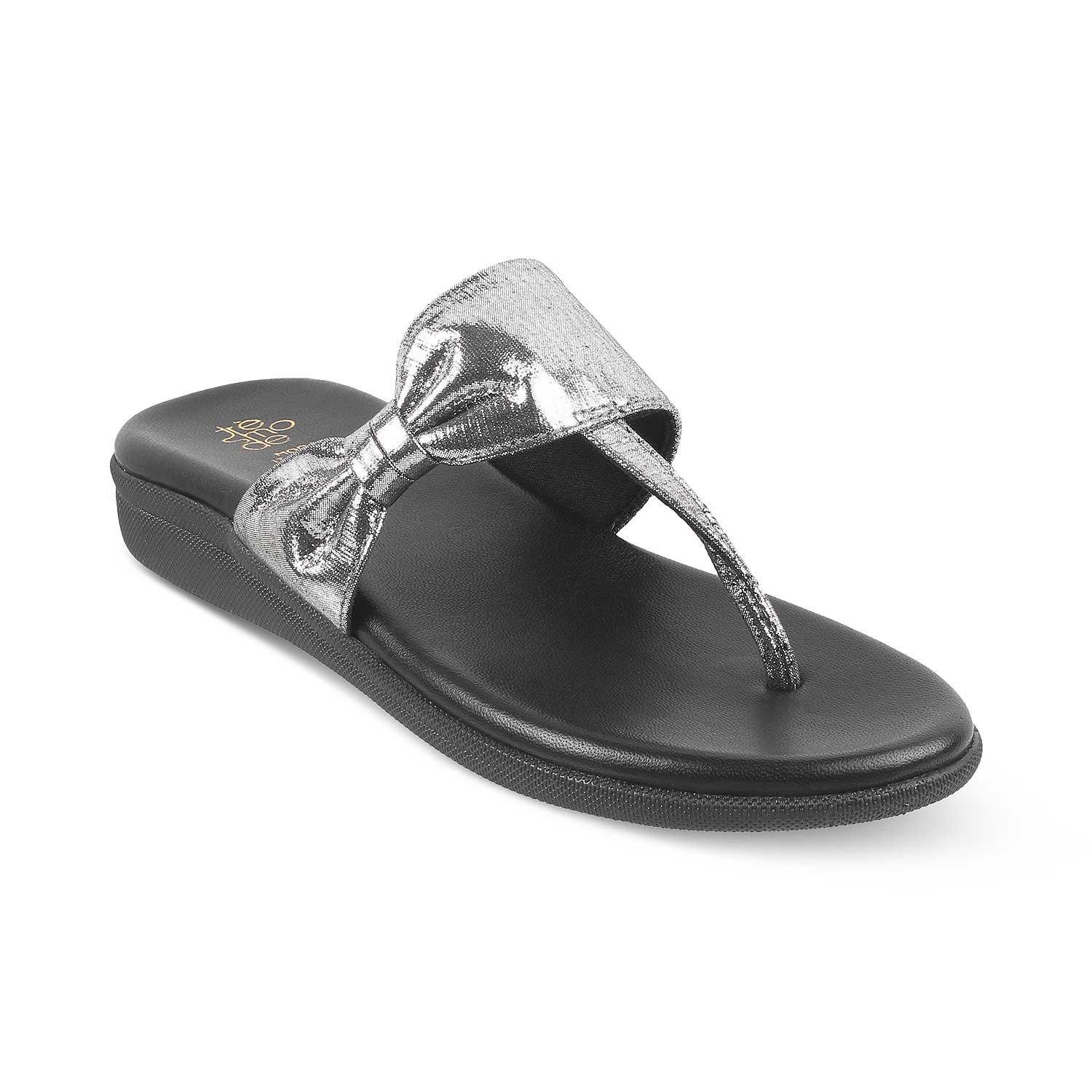 The Bow-2 Silver Women's Casual Flats Tresmode - Tresmode