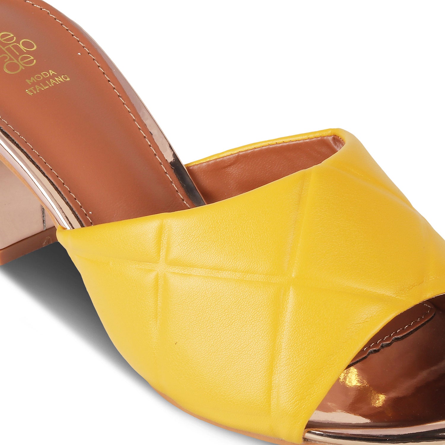 The Britle Yellow Women's Dress Block Heel Sandals Tresmode - Tresmode