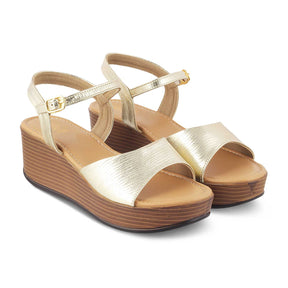 The Cannes Gold Women's Dress Wedge Sandals Tresmode - Tresmode