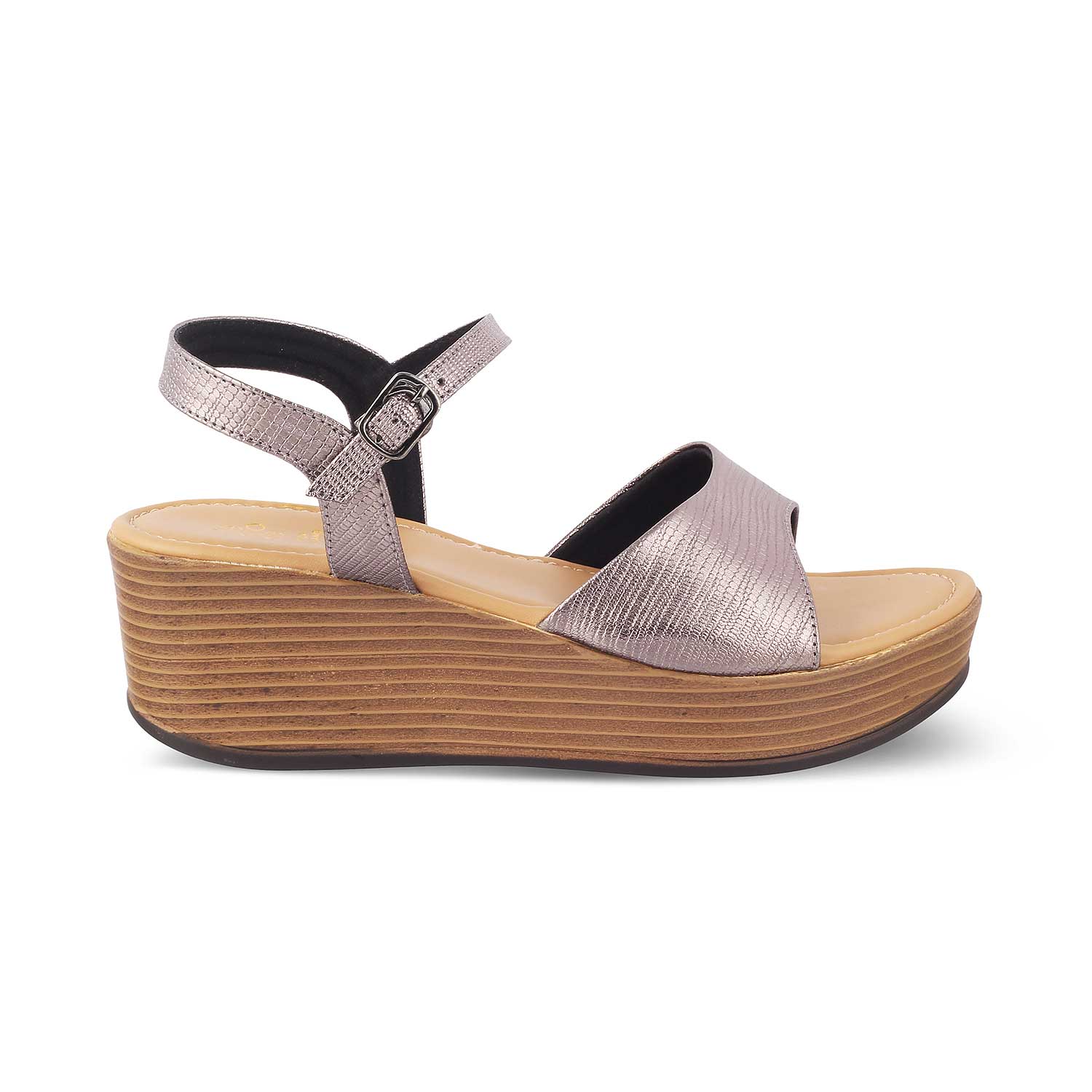 The Cannes Pewter Women's Dress Wedge Sandals Tresmode - Tresmode