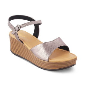 The Cannes Pewter Women's Dress Wedge Sandals Tresmode - Tresmode