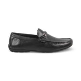 The Cegold Black Men's Leather Driving Loafers Tresmode - Tresmode