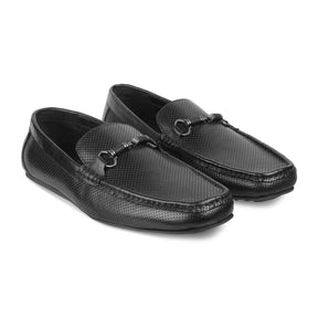 The Cenew Black Men's Leather Loafers Tresmode - Tresmode