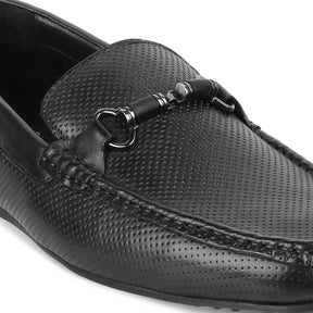 The Cenew Black Men's Leather Loafers Tresmode - Tresmode