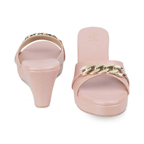 The Chain Pink Women's Dress Wedge Sandals Tresmode - Tresmode