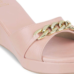 The Chain Pink Women's Dress Wedge Sandals Tresmode - Tresmode