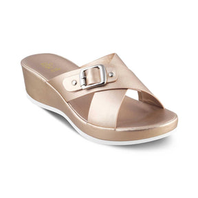 The Charlotte Champagne Women's Dress Wedge Sandals Tresmode - Tresmode