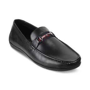 The Crada Black Men's Leather Loafers - Tresmode