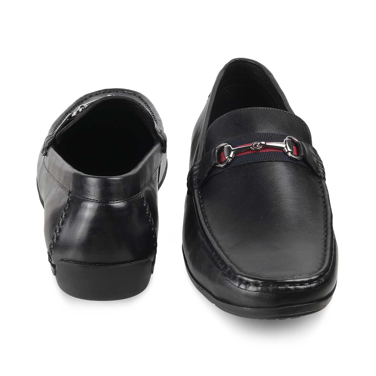 The Crada Black Men's Leather Loafers - Tresmode