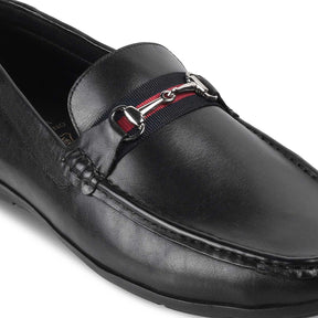 The Crada Black Men's Leather Loafers - Tresmode