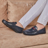 The Crada Blue Men's Leather Loafers - Tresmode