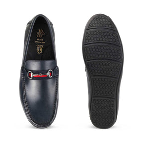 The Crada Blue Men's Leather Loafers - Tresmode