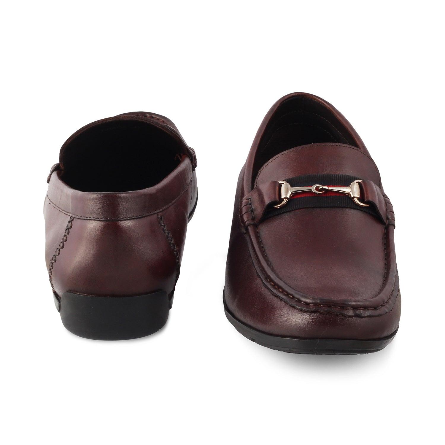 The Crada Brown Men's Leather Driving Loafers Tresmode - Tresmode