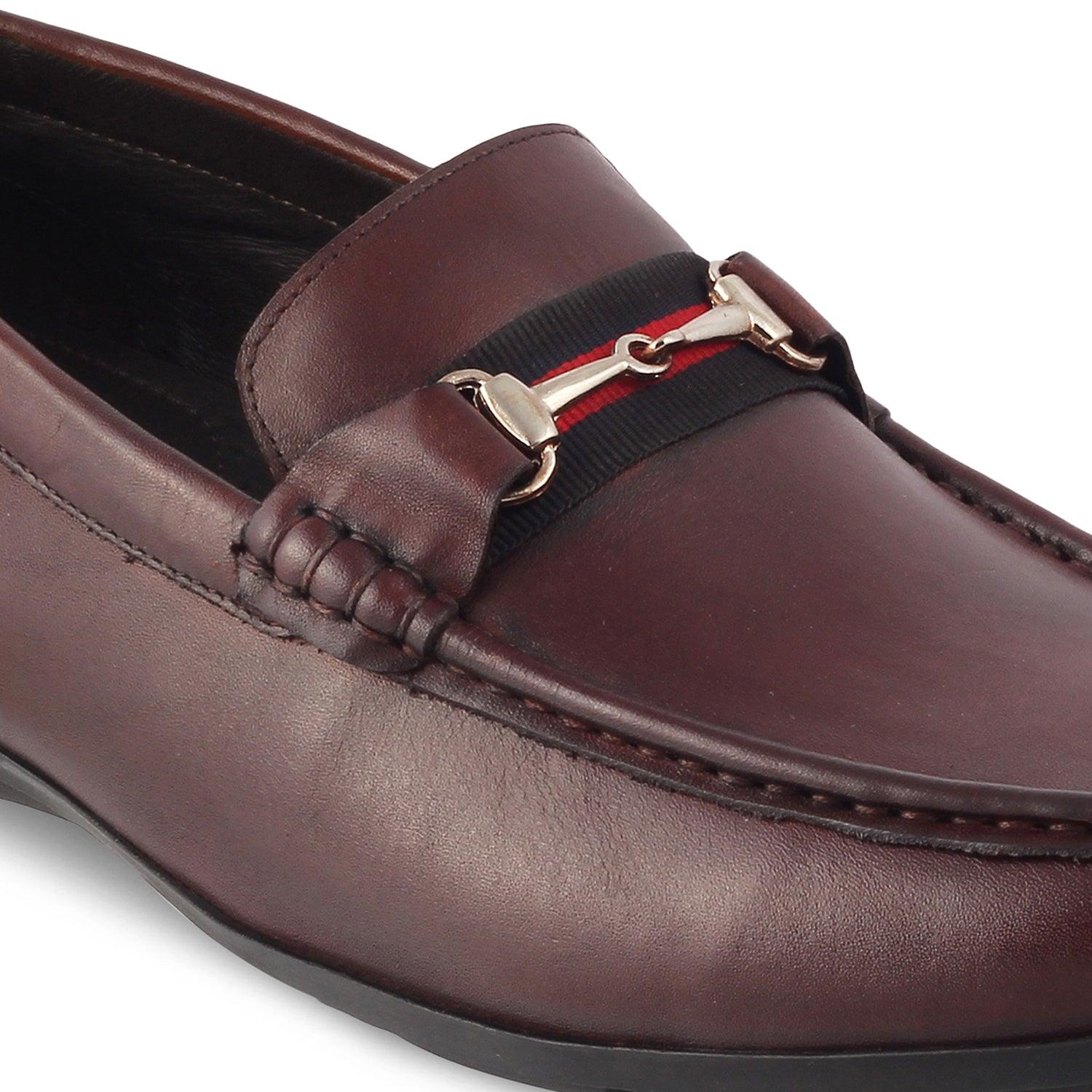 The Crada Brown Men's Leather Driving Loafers Tresmode - Tresmode