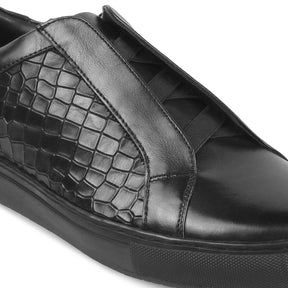 The Crostistini Black Men's Sneakers Tresmode - Tresmode