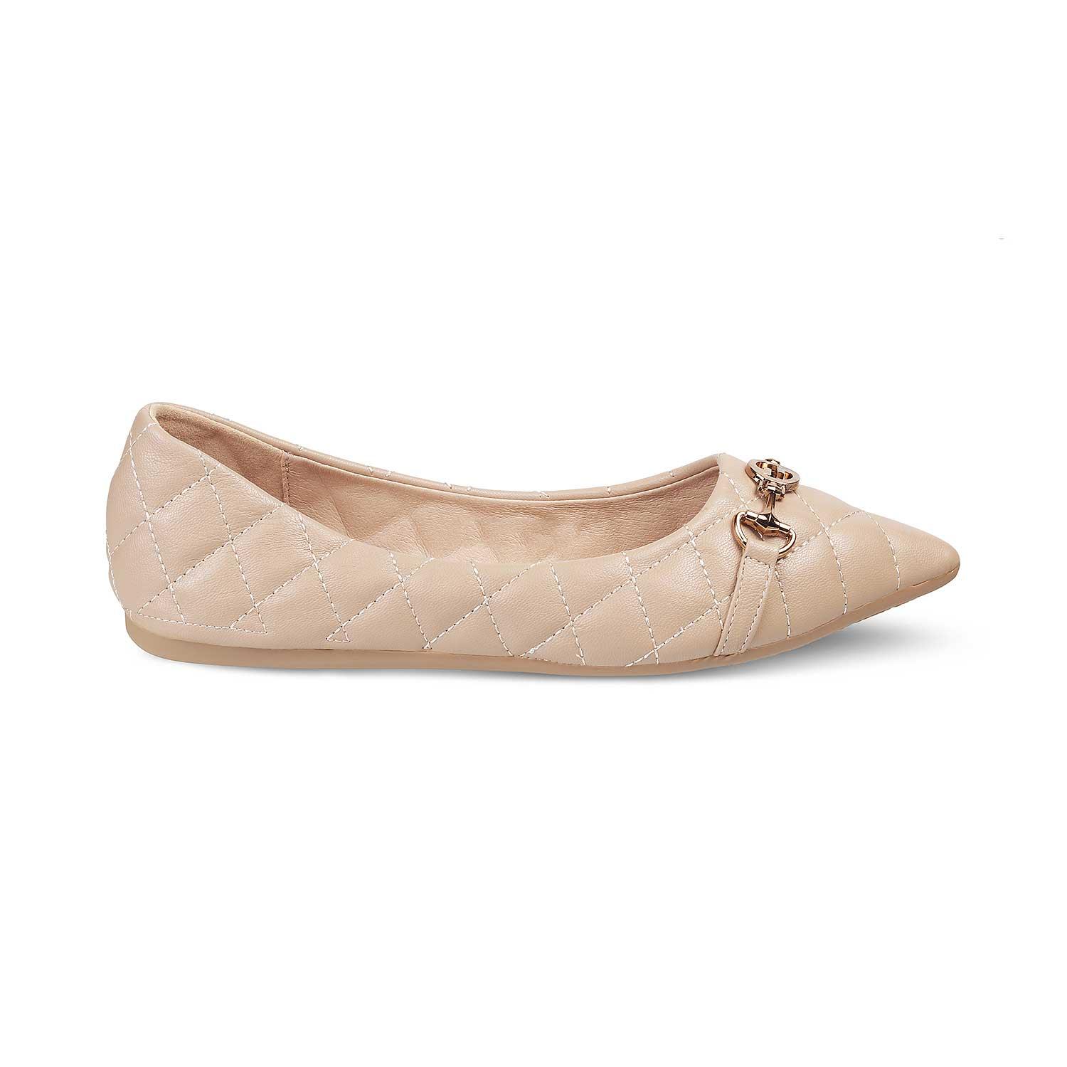 The Delta Beige Women's Dress Ballerinas Flats - Tresmode