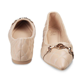 The Delta Beige Women's Dress Ballerinas Flats - Tresmode