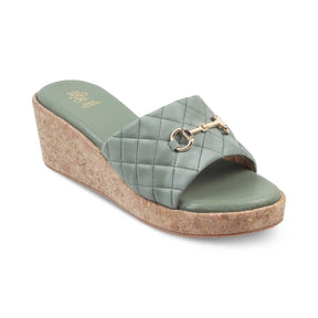 The Ela Green Women's Casual Wedge Sandals Tresmode - Tresmode