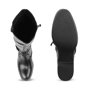 The Gardaber Black Women's Knee-length Boots Tresmode - Tresmode