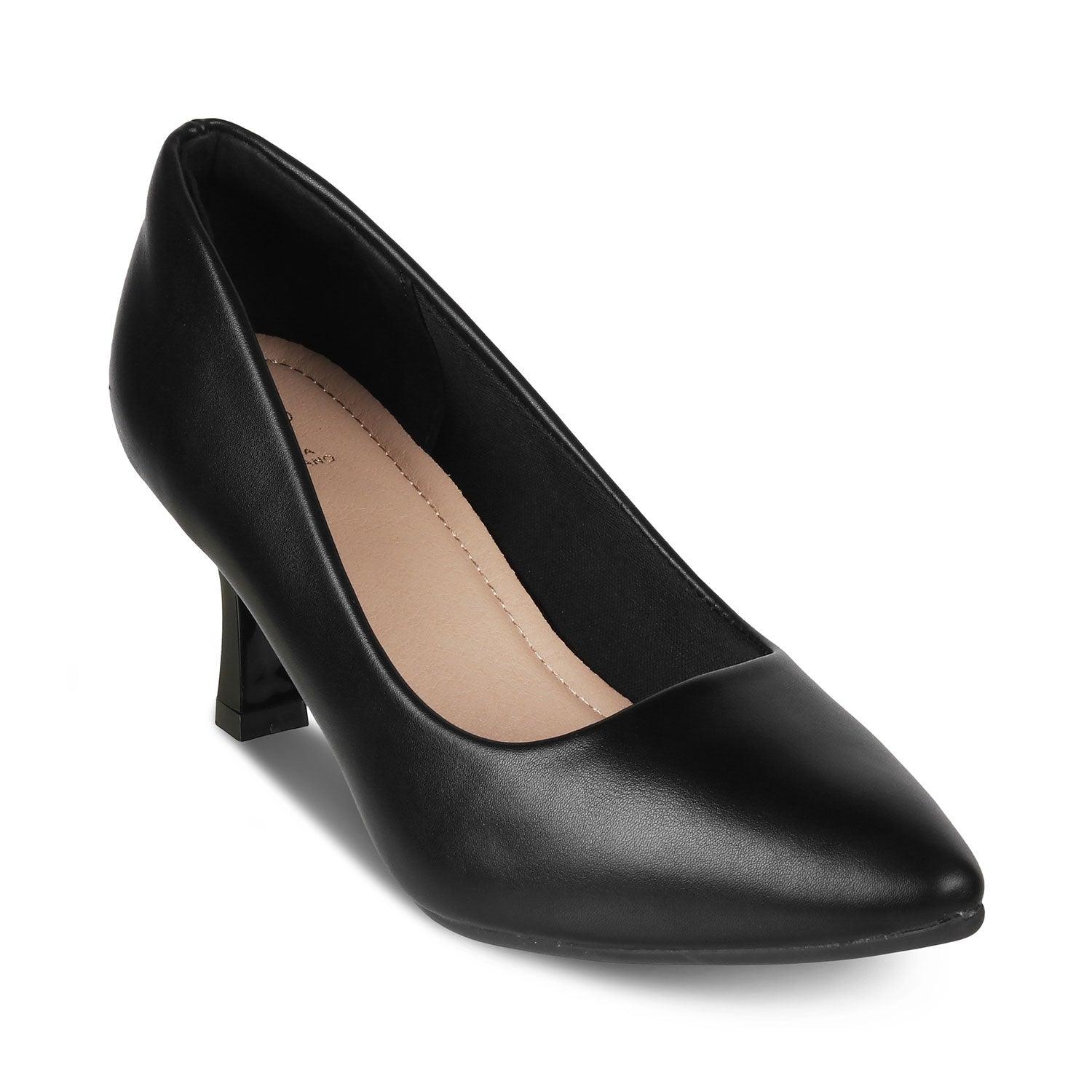 The Latini Black Women's Pump Heels Tresmode - Tresmode