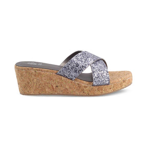 The Mary Pewter Women's Dress Wedge Sandals Tresmode - Tresmode
