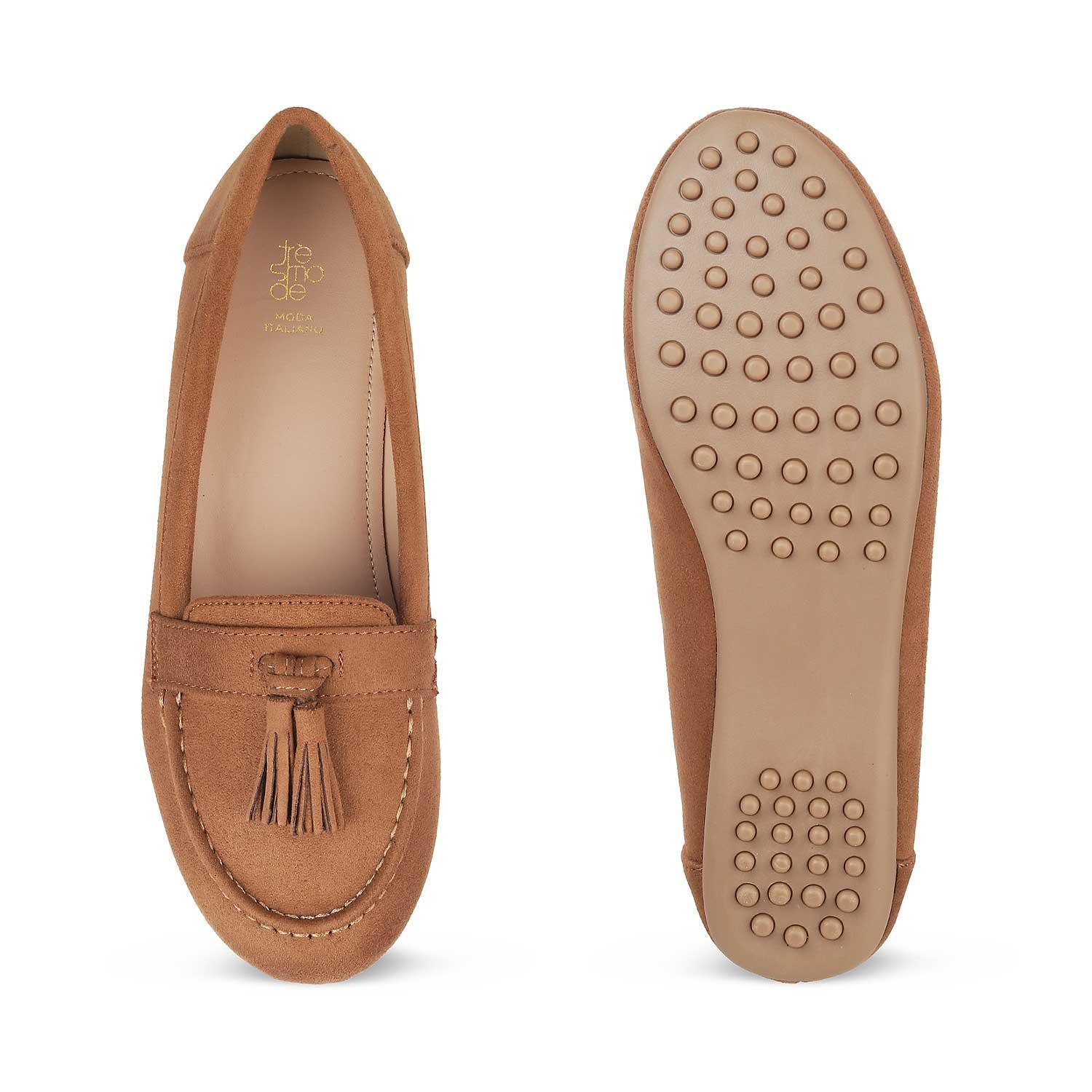 The Mia New Tan Women's Dress Loafers Tresmode - Tresmode