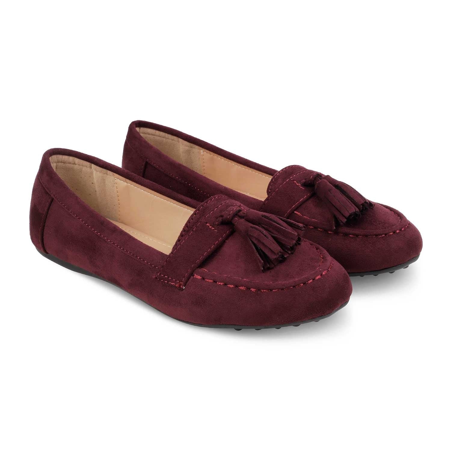 The Mia New Wine Women's Dress Loafers Tresmode - Tresmode
