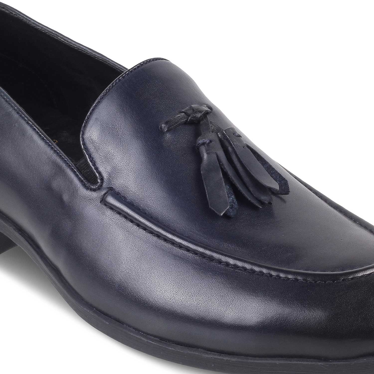 The Michan Blue Men's Leather Tassel Loafers Tresmode - Tresmode