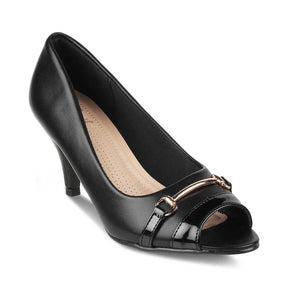 The Monza Black Women's Dress Peep Toe Sandals Tresmode - Tresmode