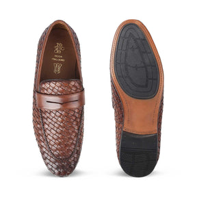 The Noki Brown Men's Leather Loafer - Tresmode