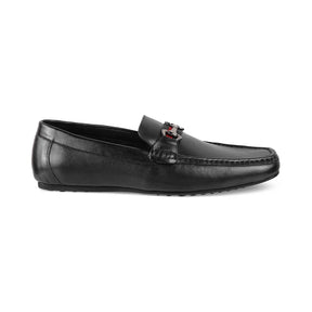 The Ondrive Black Men's Leather Driving Loafers Tresmode - Tresmode